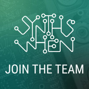 Join the team at Synths When graphic
